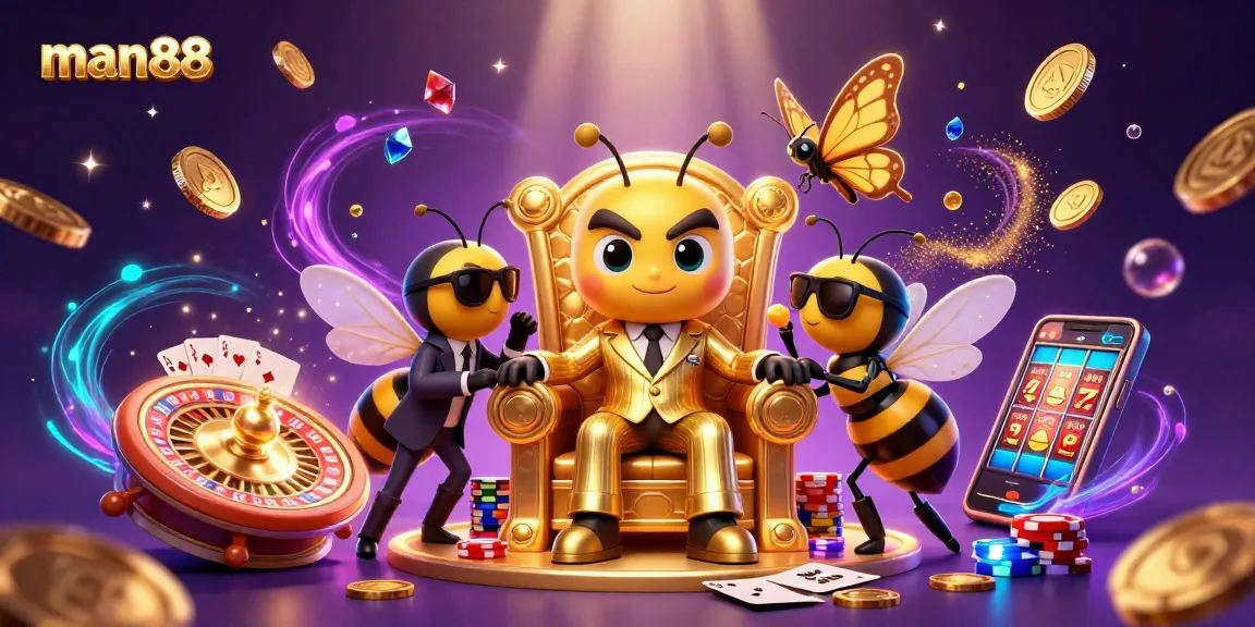 Experience thrilling gameplay with man88 as the bumblebee mob boss presides over a lavish casino scene filled with excitement.