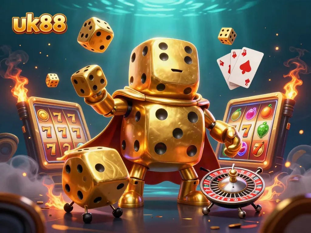 Experience the vibrant world of uk88 casino with dynamic slot elements and engaging characters.