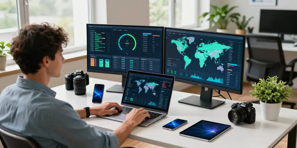 快连 user in a modern workspace, enjoying high-speed network connectivity.