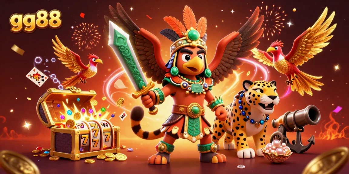 Engage in thrilling gameplay at gg88 with dynamic characters and vibrant slot elements in a lively casino scene.