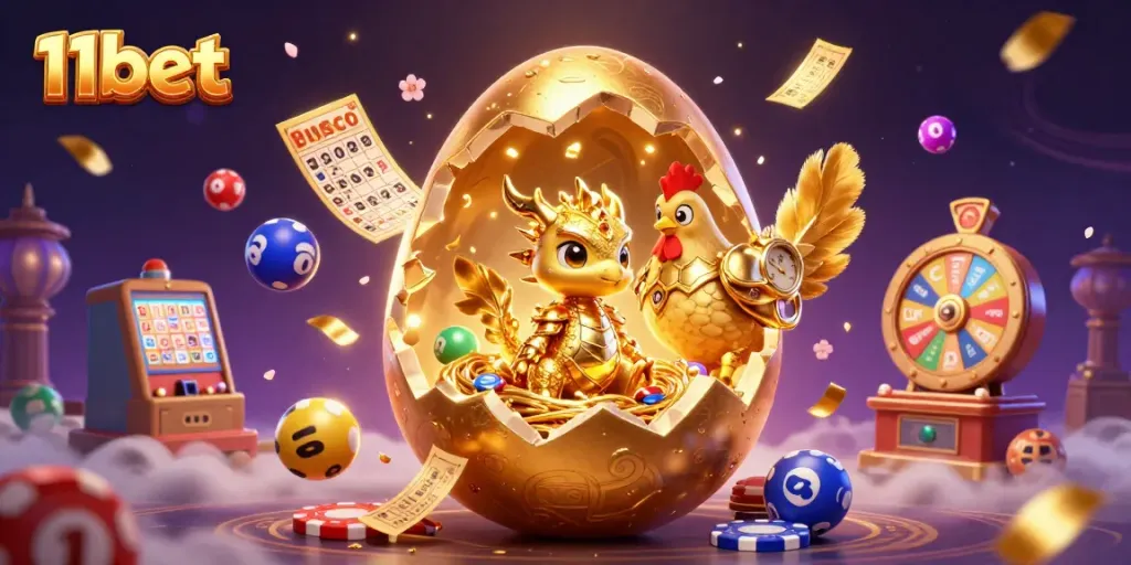 Experience thrilling gameplay at 11bet with a fantastical golden dragon amidst vibrant game elements.
