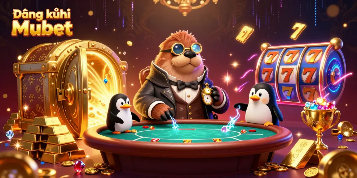 Experience the thrill of Đăng ký Mubet at an underwater poker table with our charming walrus, sophisticated penguin dealer, and a bluffing pufferfish.