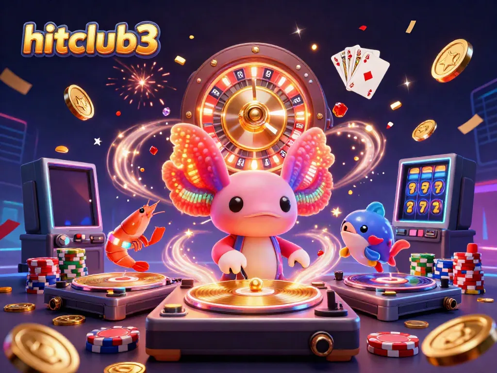 Experience the excitement of hitclub3 with vibrant, engaging characters and dynamic gaming elements in a captivating scene.