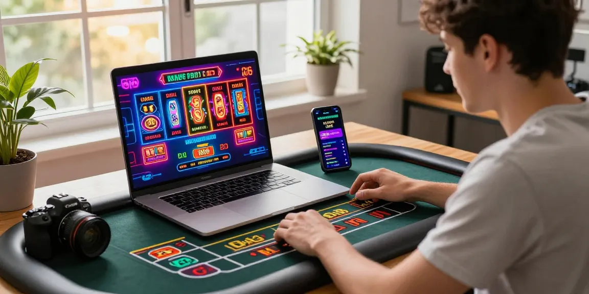 Giocatore impegnato in un'esperienza di casino non aams sicuri virtuale con grafica colorata, evidenziando l'emozione del gioco d'azzardo online.